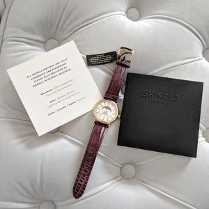 NWT Shinola Runwell Moon Phase 36mm watch